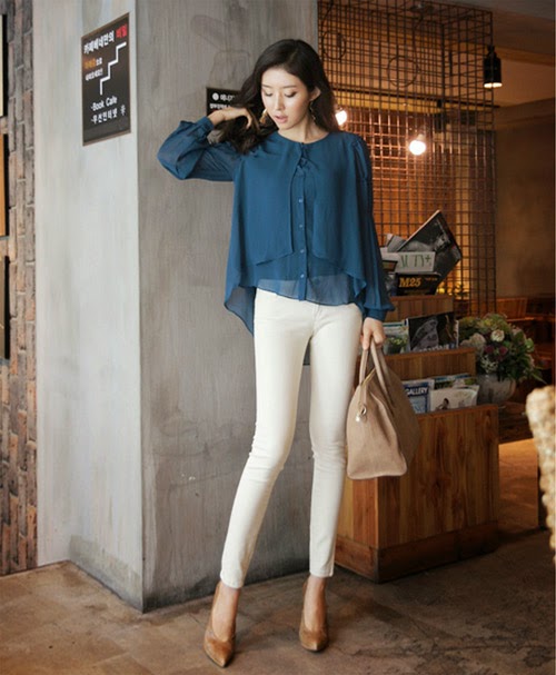 Gái Hàn với phong cách thời trang đơn giản quyến rủ